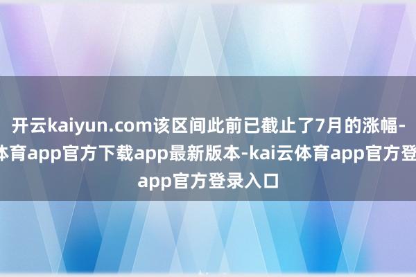 开云kaiyun.com该区间此前已截止了7月的涨幅-kai云体育app官方下载app最新版本-kai云体育app官方登录入口